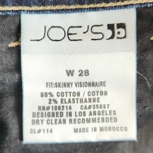 JOE'S dark wash skinny jeans womans size 28 - Picture 4 of 9